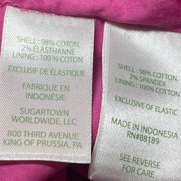 Lilly Pulitzer Bitsy stretch cotton top cerise pink safari sunset floral 10 - Picture 4 of 9